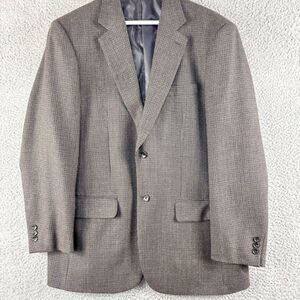 Savile Row Blazer Men 42R Gray LambsWool Suit Jacket Business Casual‎ Wedding